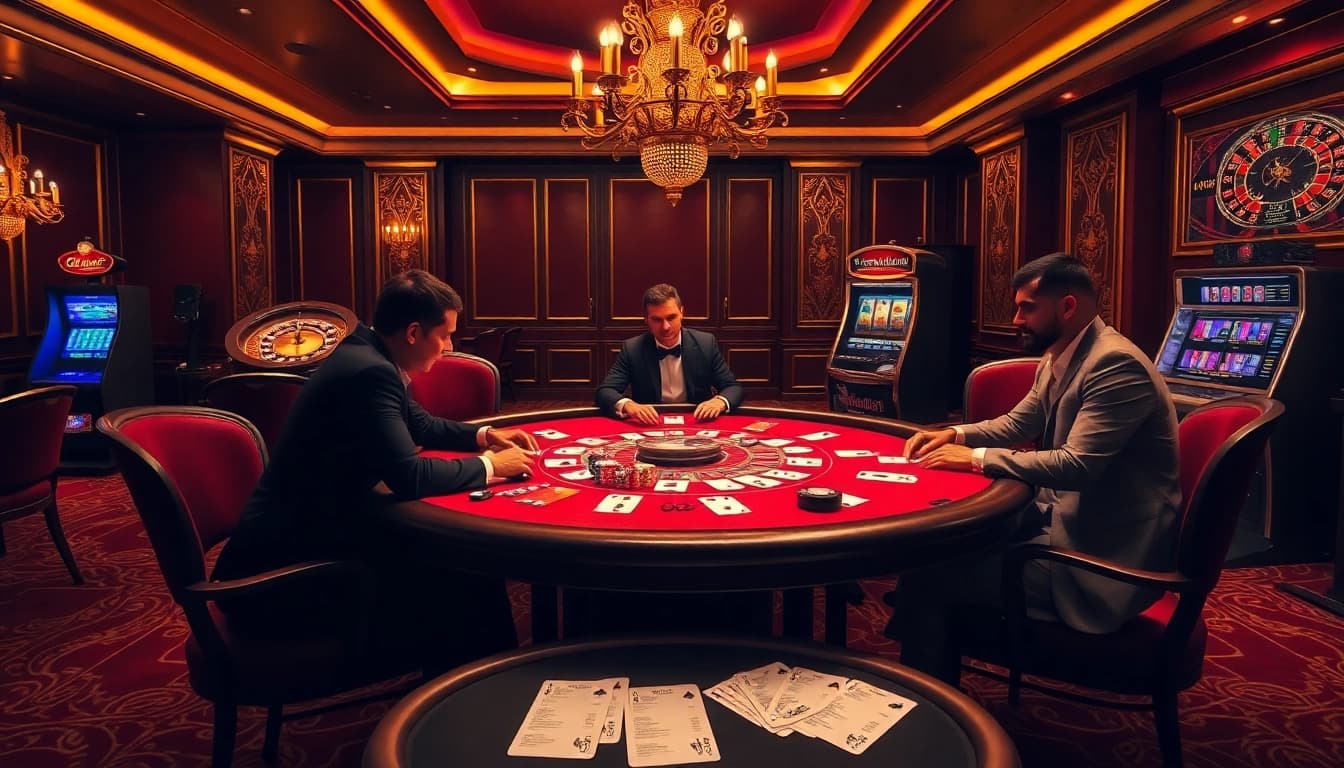 Experience thrilling high-stakes poker at BL555 in a luxurious casino atmosphere.