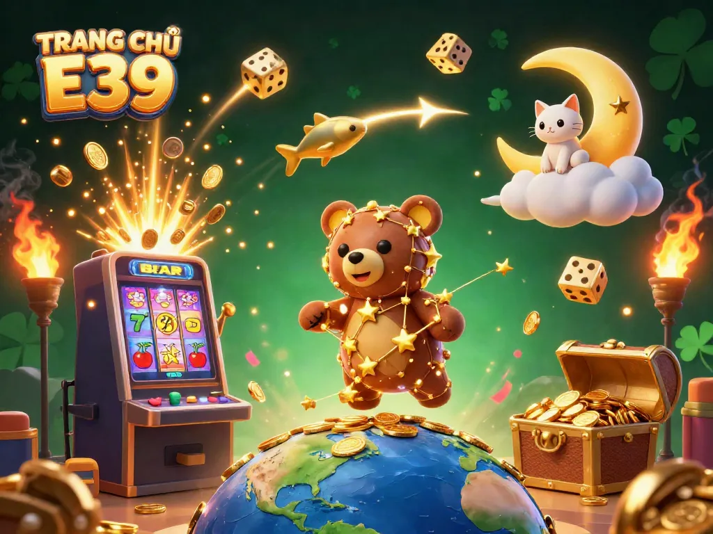 Experience the excitement of TRANG CHỦ E39 with vibrant symbols, winning elements, and immersive graphics.