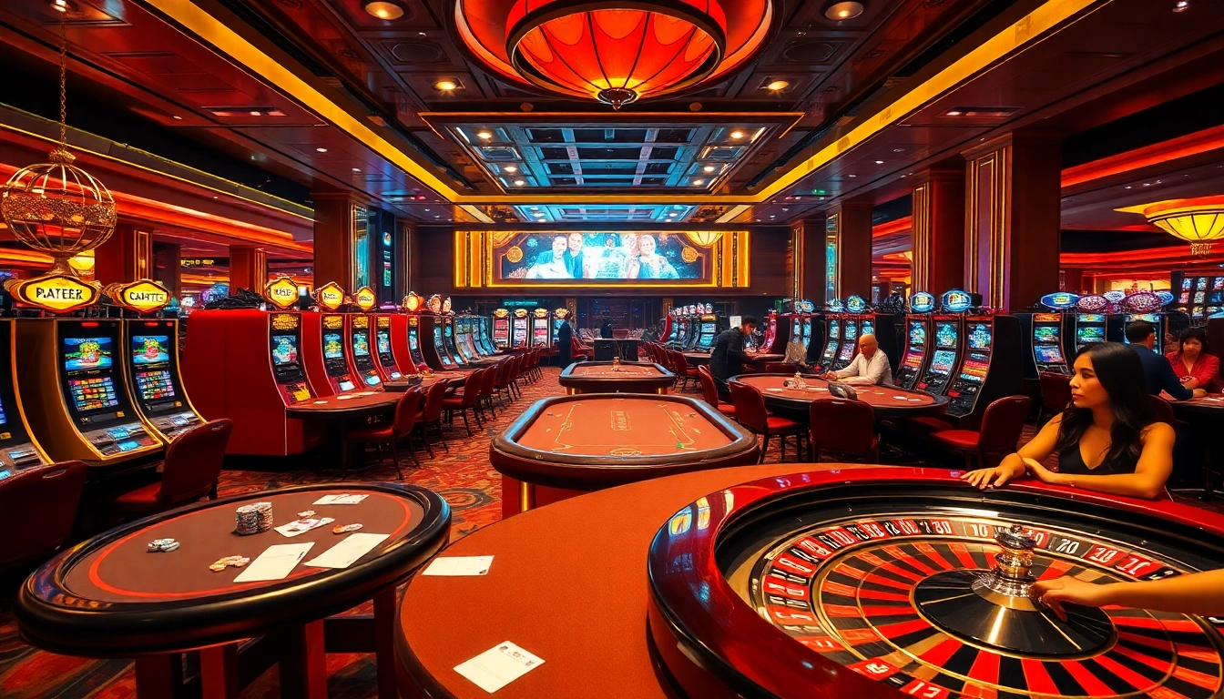 Experience the thrill of XX88 with players enjoying poker and roulette in a luxurious casino setting.