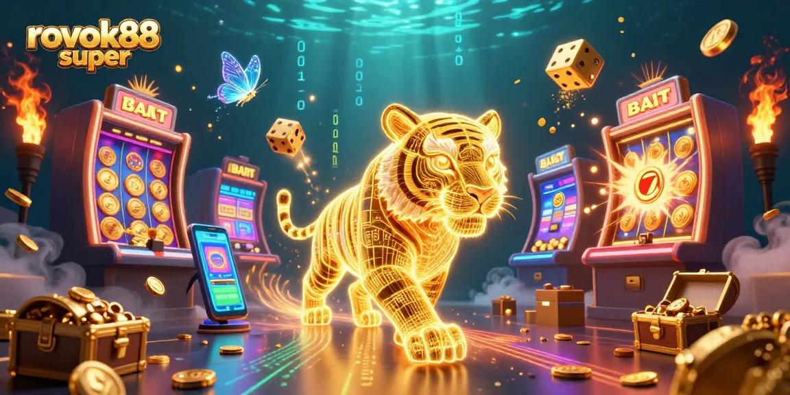 Play the rokok88 super slot game featuring a dazzling golden tiger amidst jackpot excitement.