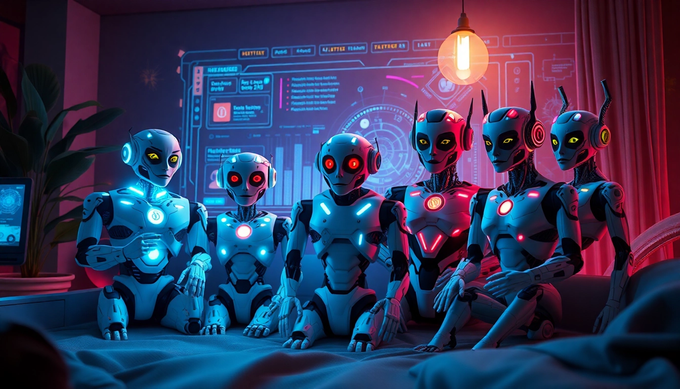 Engaging digital scene featuring AI characters representing the best nsfw ai platforms, highlighting their unique personalities and interactions.