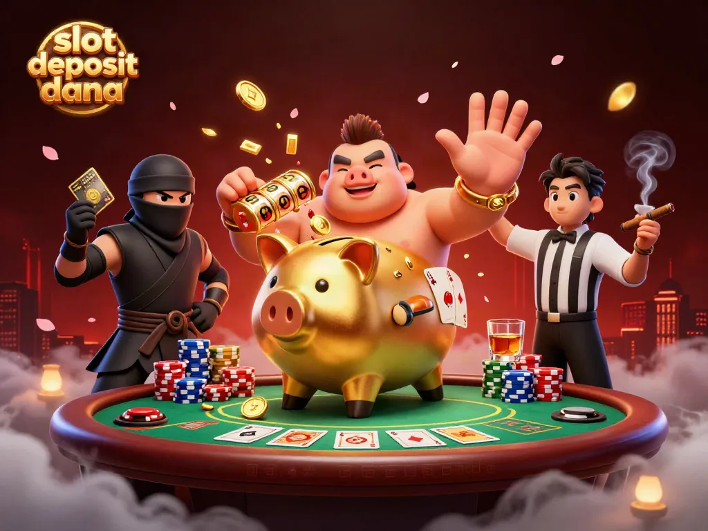 Experience thrilling gameplay with slot deposit dana options through this vibrant scene.