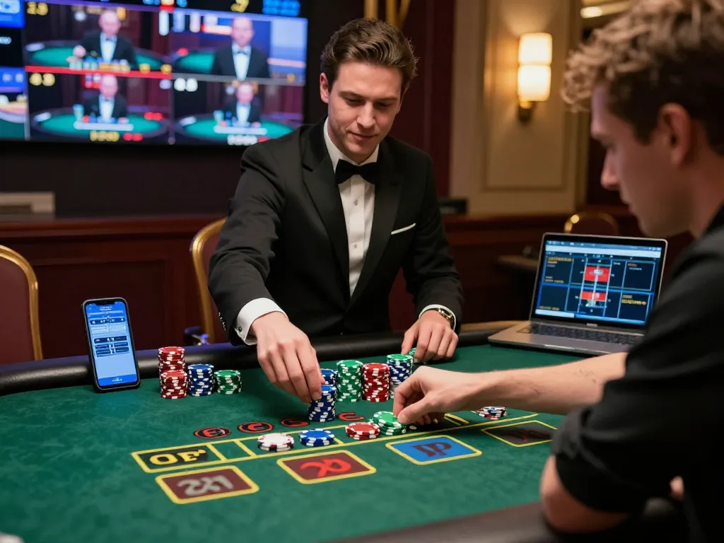 RR88 player enjoying an immersive online blackjack game while placing strategic bets