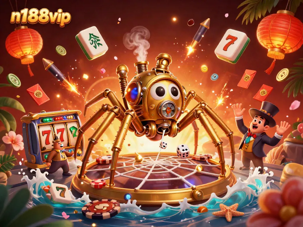 Engage with n188vip by exploring dynamic 3D casino features like slot reels and jackpot elements.