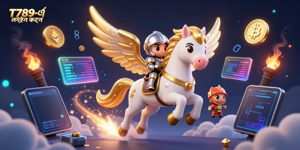 Experience T789-এ লগইন করুন with thrilling 3D gaming elements and vibrant cryptocurrency visuals.