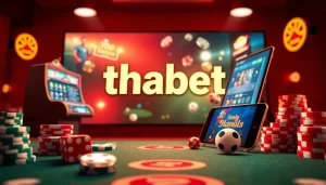 Engage with the thrilling thabet link experience through an exciting online gambling interface filled with vibrant symbols.