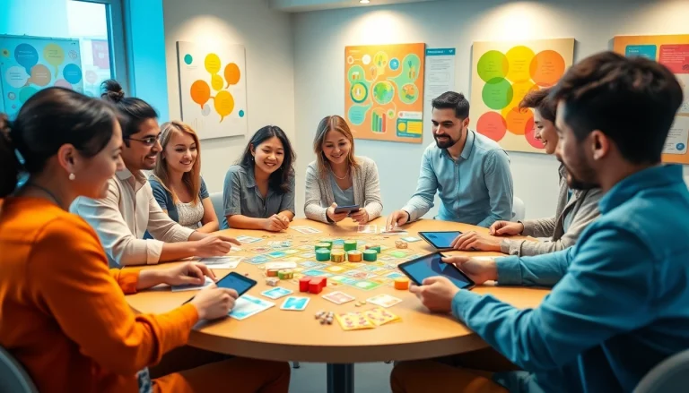 This gamification company showcases an engaging workshop with diverse participants collaborating and learning through creative gameplay.