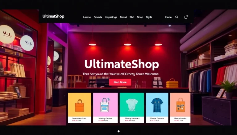 Browse the products at Ultimateshop cc, featuring a sleek online shopping interface with vibrant visuals.