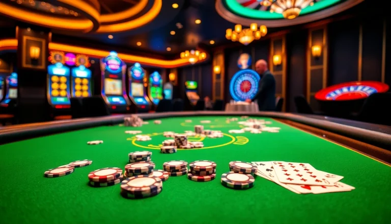 Engaging players at a luxurious casino table while exploring qq88 to betting strategies.