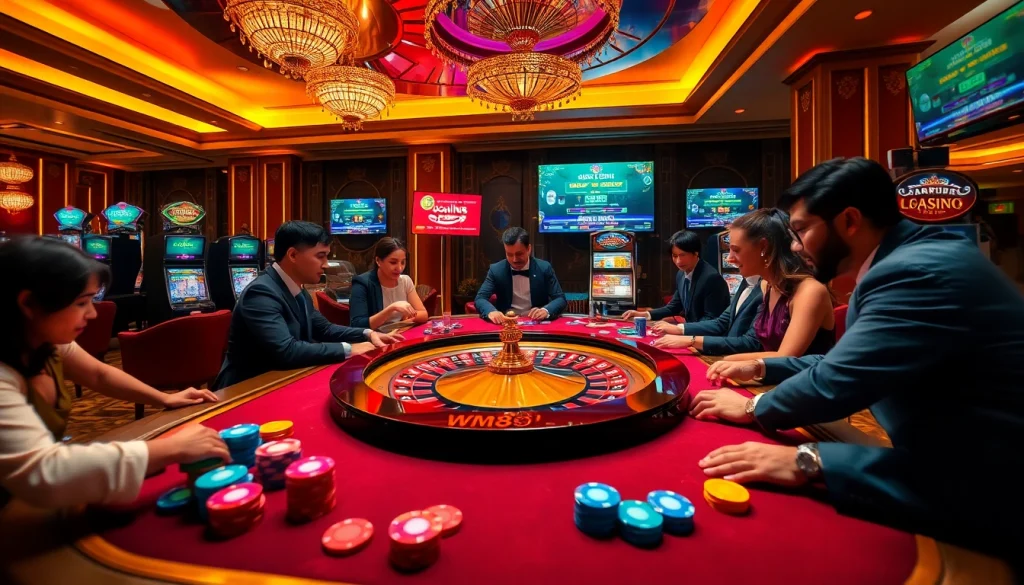 Experience high-stakes excitement at https://uu88.casa/ with players enjoying roulette and slot machines.