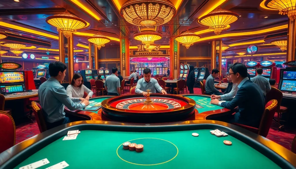 Players strategizing in roulette and poker games at the RR 88 casino.