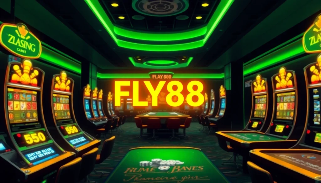Experience the excitement of the FLY88 code in a vibrant casino setting.
