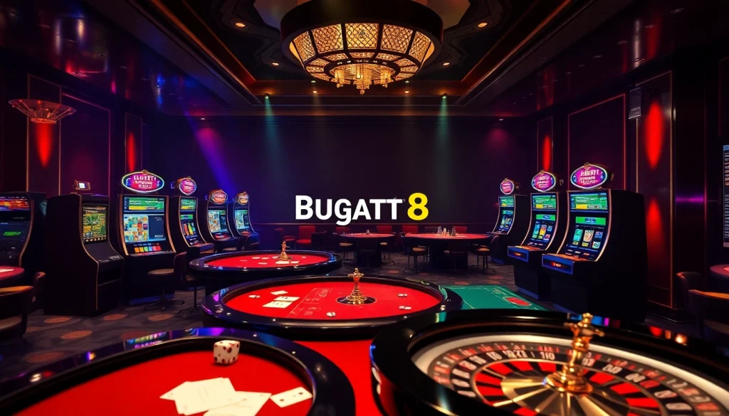 Engage with Bugatti8 as players enjoy an immersive casino experience with vibrant gaming visuals.