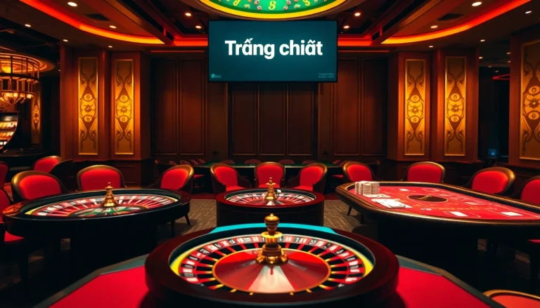 Engaging players at Trang chủ thabet with vibrant casino tables and immersive gambling atmosphere.