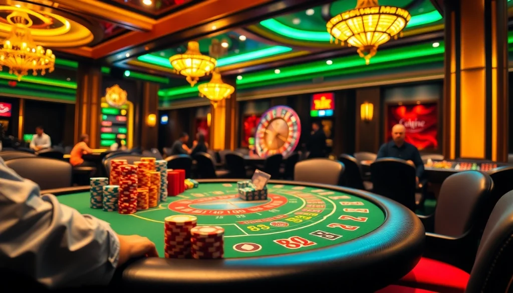 Players at a poker table immersed in a thrilling game at xx 88 casino.