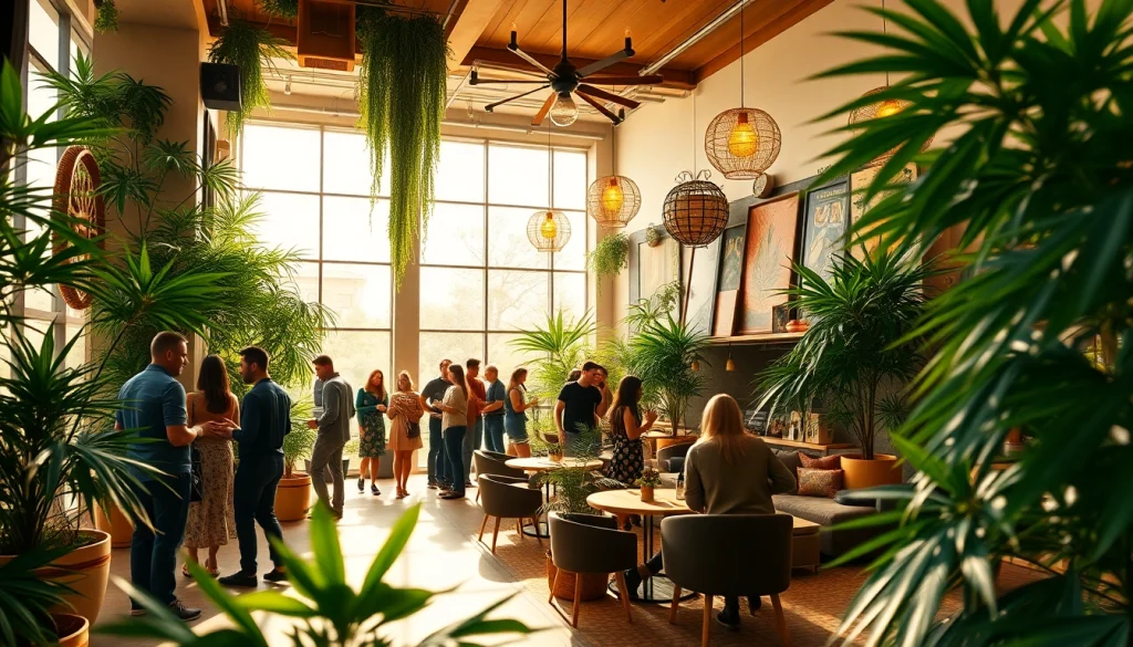 Découvrez l'atmosphère accueillante du Weed Club Madrid tout en profitant d'un espace social vibrant.