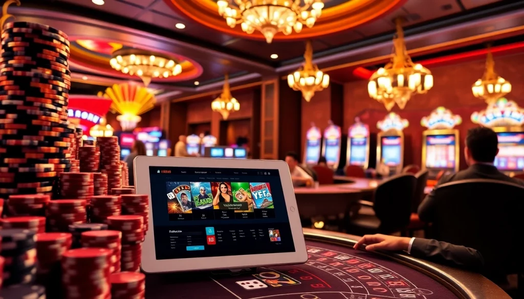 Players enjoying real-time gaming on rr88.com with a vibrant casino atmosphere.