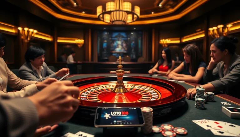 Experience the thrill of gameplay at loto188.gb.net with elegant casino tables and vibrant energy.