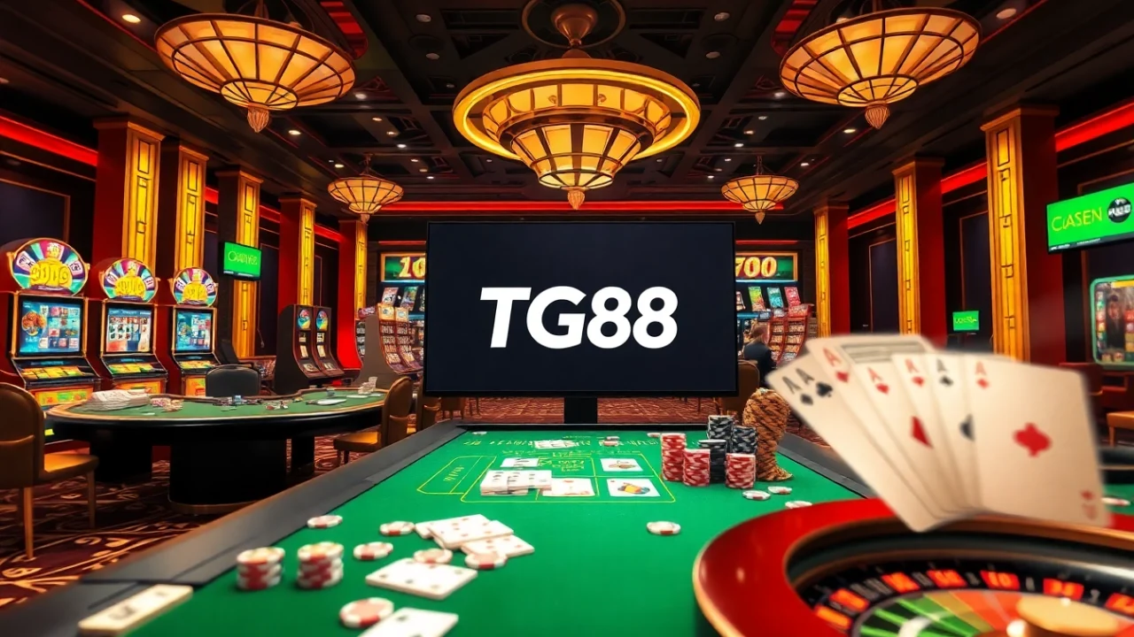 Experience the thrill of casino gaming at nhà cái TG88 with vibrant tables and exciting slot machines.