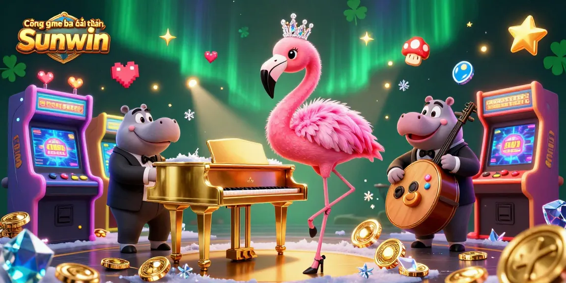 Engage with the Cổng game bài đổi thưởng Sunwin experience featuring vibrant 3D characters and dynamic casino games.