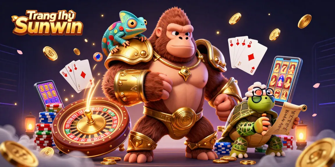 Engage with Trang chủ Sunwin's dynamic gaming experience through a vibrant 3D illustration